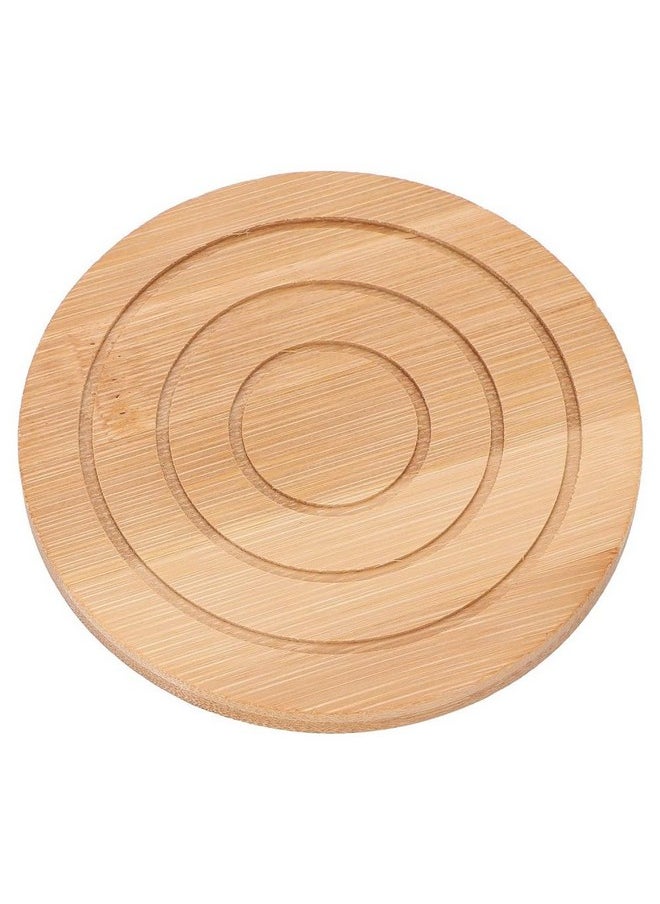 Prostuff.in Prostuff.in® Eco-Friendly Extra Thick Brown Wooden Coaster for Home Pan/Pot Holder for Dining Table Non-Slip Heat Resistant Size 19 CM (1Pcs)  - Image 1