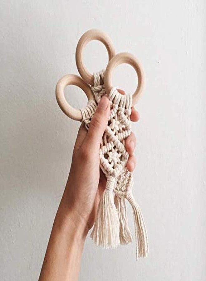 Cottoncube Round Wooden Rings 2.5 inches Set of 10 Rings-Macrame, DIY Art and Craft, Jhula, Toran, Bag, Bunting, Door Hanging, Wall Hanging (3 inches) - Image 4