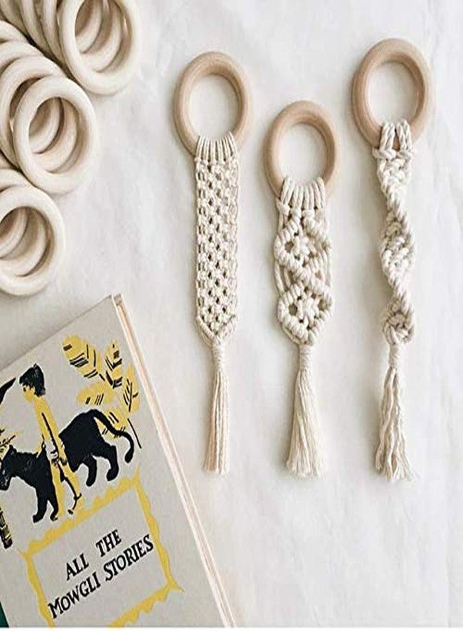 Cottoncube Round Wooden Rings 2.5 inches Set of 10 Rings-Macrame, DIY Art and Craft, Jhula, Toran, Bag, Bunting, Door Hanging, Wall Hanging (3 inches) - Image 5