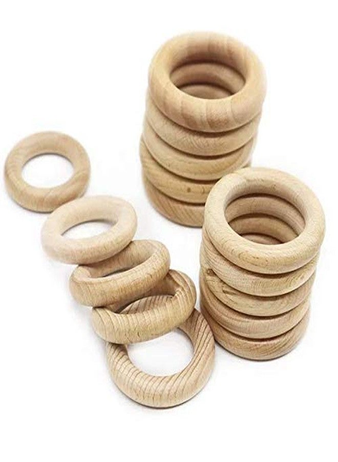 Cottoncube Round Wooden Rings 2.5 inches Set of 10 Rings-Macrame, DIY Art and Craft, Jhula, Toran, Bag, Bunting, Door Hanging, Wall Hanging (3 inches) - Image 3