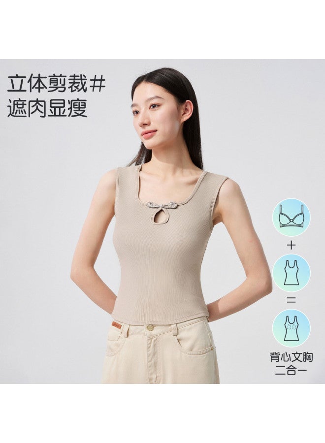 MIIOW High-End Women'S Camisole Undershirt Vest, Chinese Style Frog Button Round Neck Tank Top, Wearable As Outerwear - Image 5
