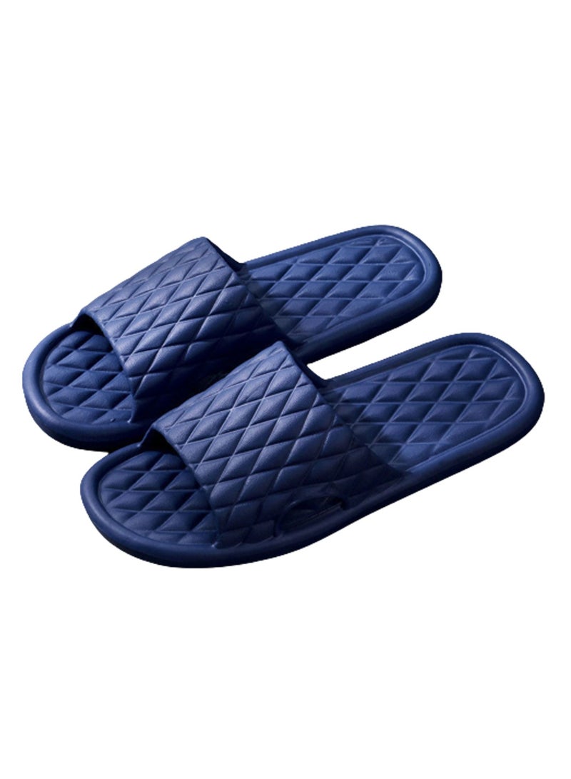 SKY-TOUCH Bathroom Anti-slip Shower Indoor Soft Light Weight Flat Sandals Slippers for Indoor Outdoor Blue 