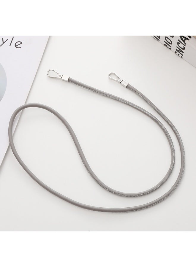 NIBEMINENT Phone Charm/ Chain Strap for Women Girls, Leather Rope Cell Phone Case Lanyard Wrist Strap，K2131/Gray