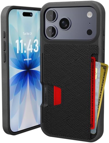 Smartish iPhone17 Pro Max Wallet Case Wallet Slayer Vol 2 Slim Protective Credit Card Holder wKickstand Drop Tested Hidden Card Slot Cover for Apple iPhone17 Pro Max Black Tie Affair - Image 1