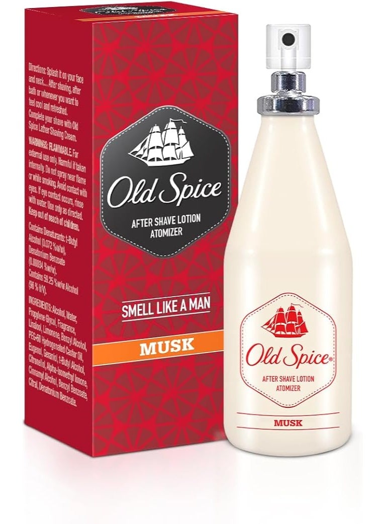 Old Spice Men Asl After Shave Lotion | Atomizer Spray | Musk | Cool, Aromatic And Fresh | 150Ml - Image 1
