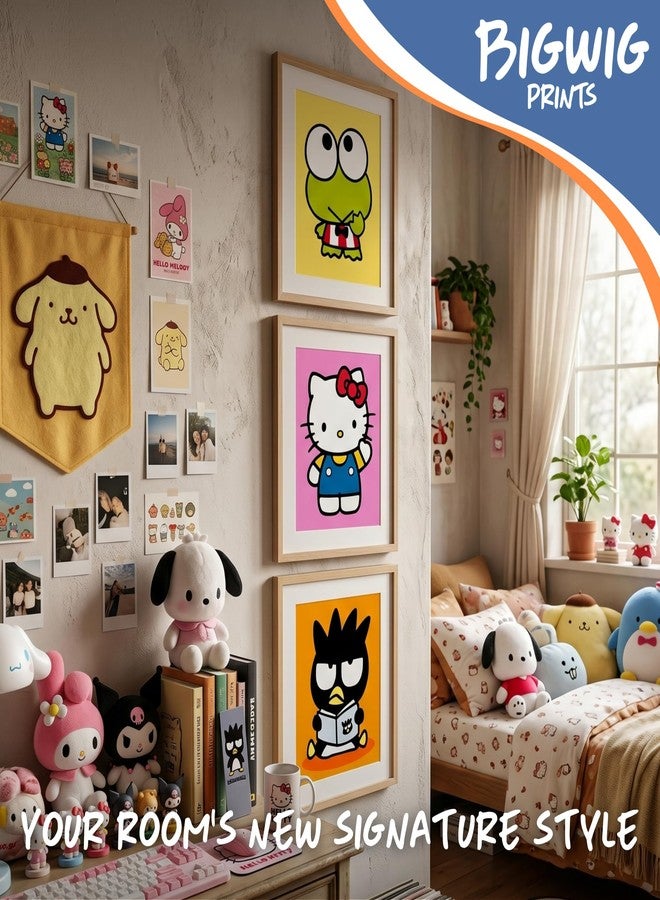 BigWig Prints Hello Kitty Poster Set - Hello Kitty Wall Decor, My Melody, Keroppi, Pompompurin, Kuromi, Badtz-Maru, Cinnamoroll, Wall Art Posters for Girls bedroom - Unframed Set Of 9 (8x10”) - Image 5