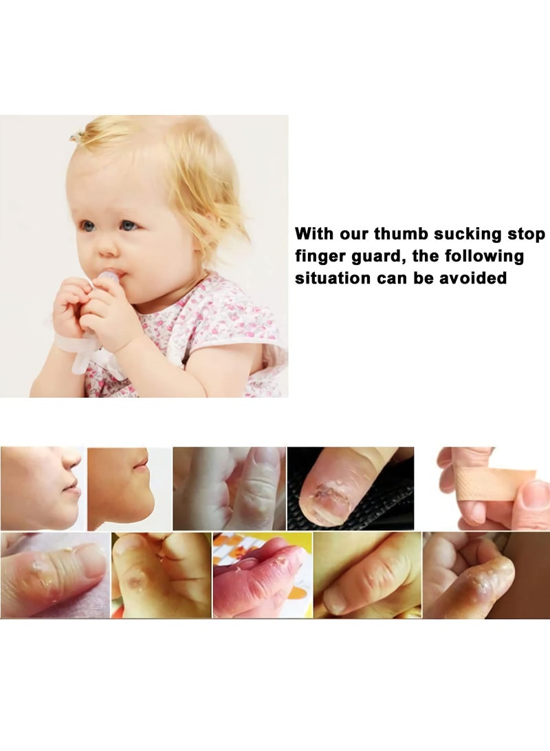 SYOSI Baby Sucking Thumb Protector Thumb Sucking Stopper Finger Guard Silicone Adjustable Finger Protector Biting Teether for Baby Infant 3pcs - Image 3