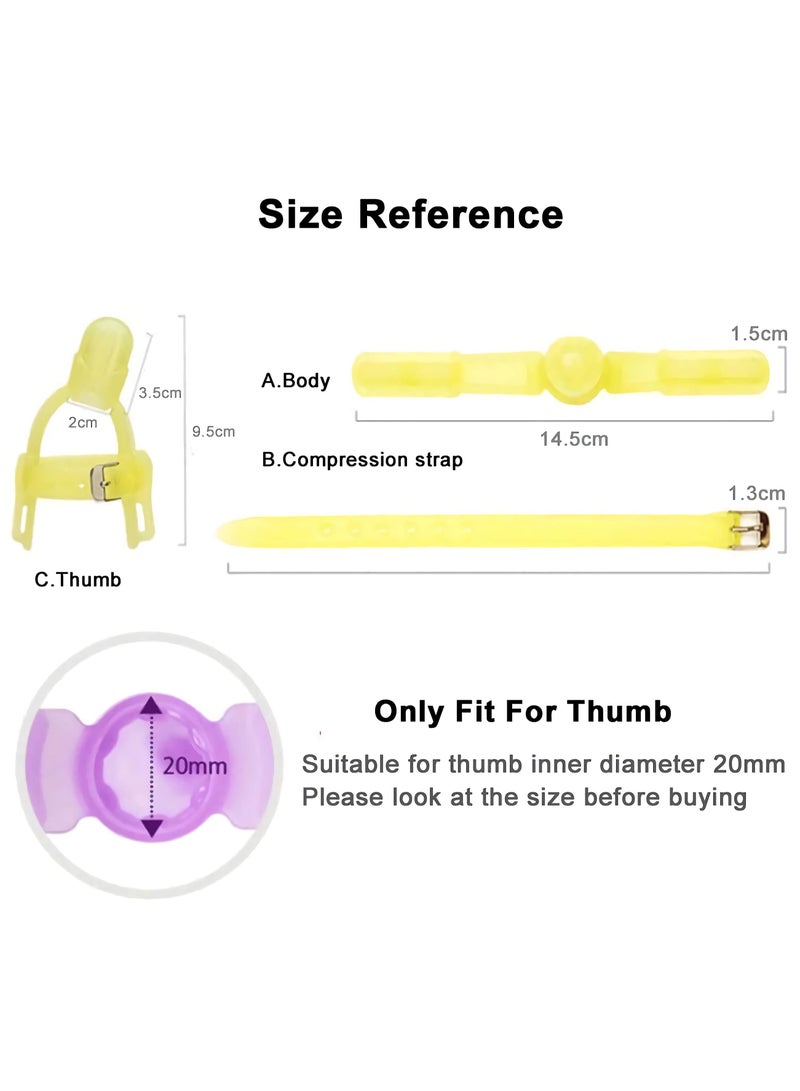 SYOSI Baby Sucking Thumb Protector Thumb Sucking Stopper Finger Guard Silicone Adjustable Finger Protector Biting Teether for Baby Infant 3pcs - Image 5