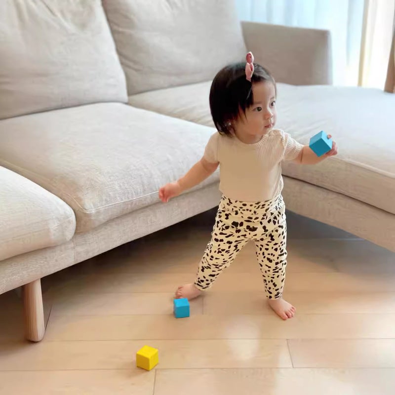 Ins Simple Western Style Baby Pants Bottom Cute Super Cute Baby Girl Pure Cotton High Waist Belly Protecting Leggings - Image 4