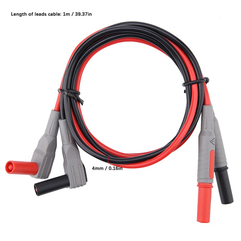 P1300C Electronic Digital Multimeter Test Leads with Crocodile Clips Replaceable Probe Tips Set - Image 3