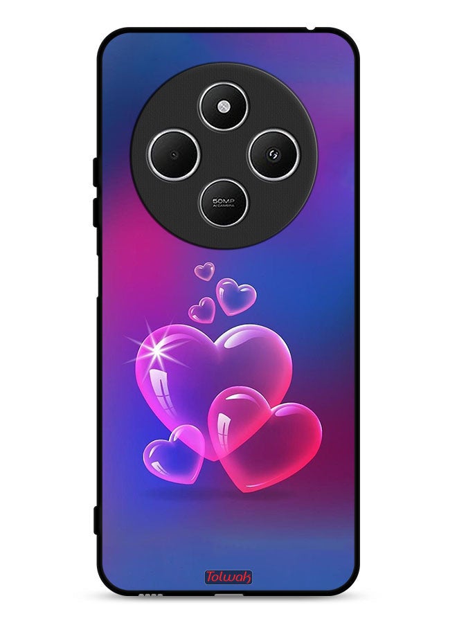 Tolwak Xiaomi Redmi 14R 5G Protective Case Cover Water Hearts - Image 1