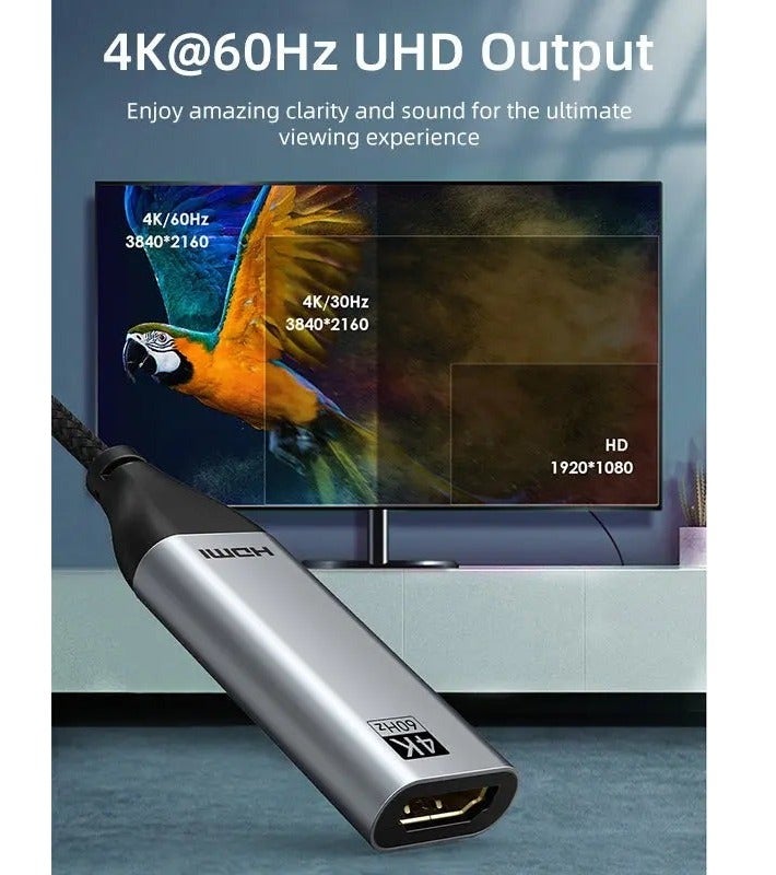 كابل تايم محول كابل تايم من USB من النوع C إلى HDMI بدقة 4K 60 هرتز - Image 2