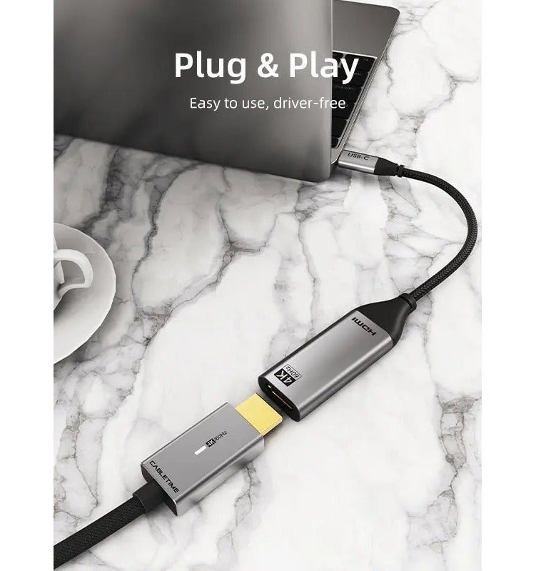 كابل تايم محول كابل تايم من USB من النوع C إلى HDMI بدقة 4K 60 هرتز - Image 5