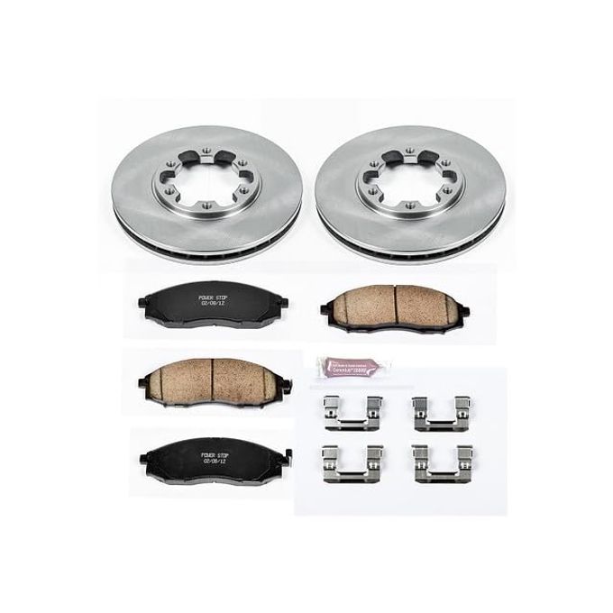 POWERSTOP Power Stop Koe1176 Autospecialty Front Replacement Brake Kit-Oe Brake Rotors & Ceramic Brake Pads For Nissan Frontier 2003-2004, Nissan Xterra 2000-2004 [Model Specific] - Image 2
