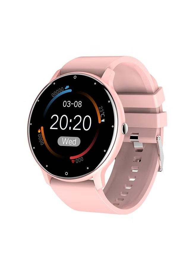 RollsTimi  Men's and women's smartwatches, fitness trackers and heart rate, blood pressure, blood oxygen, sleep monitor IP67 waterproof 1.28" full touch screen fashion sports watch Android IOS, RT-ZL02Pro Pink  - Image 1