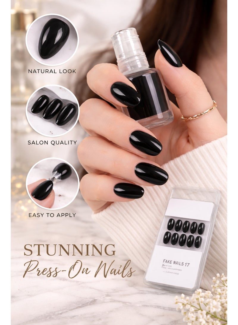 Eworld 24pcs Purple French Press On Nails Rhinestones Fake Nails Star Diamond False Nails - Image 3