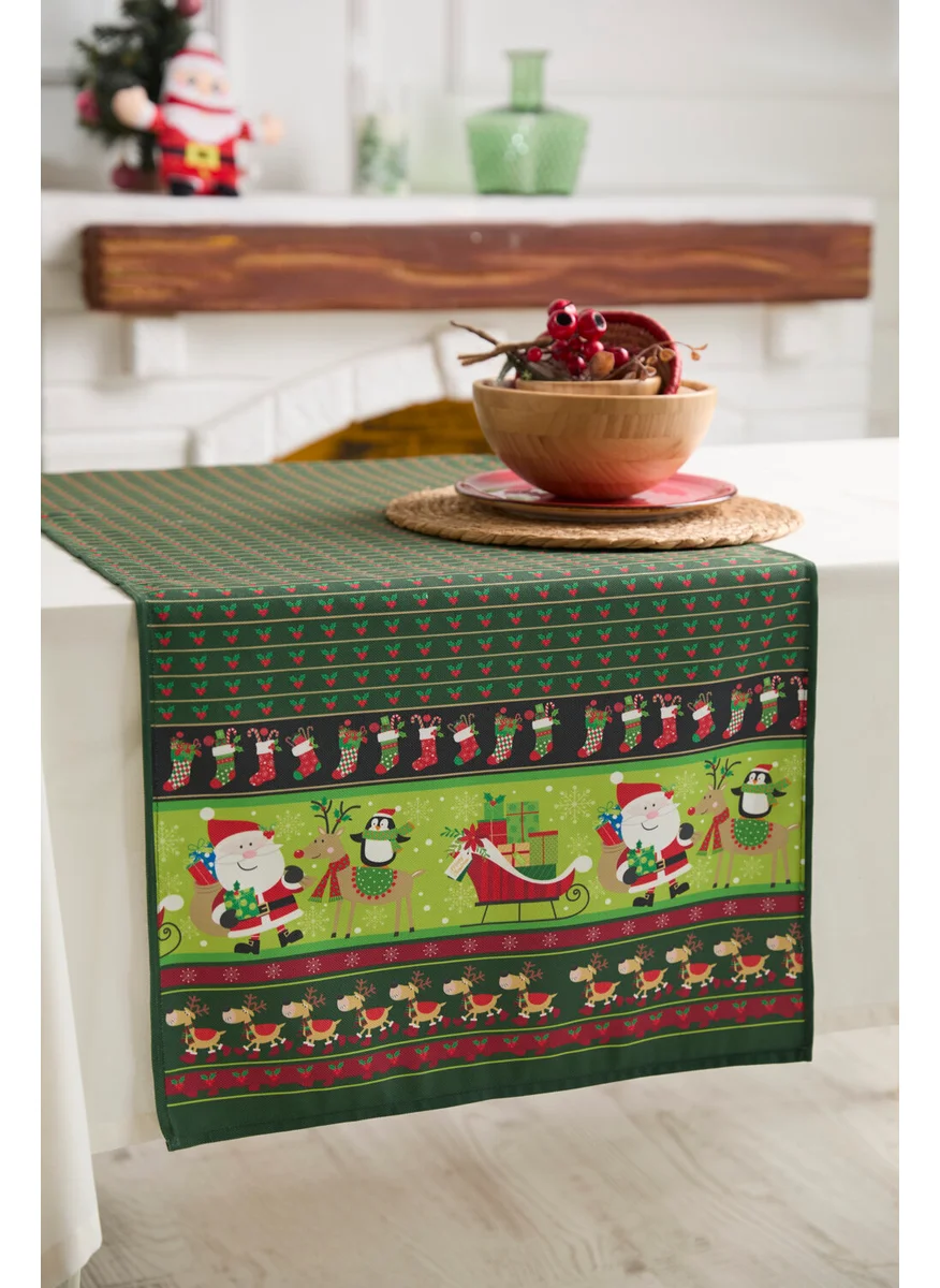 Ays Home Sleigh Santa Claus Green Runner