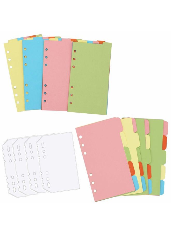 LONG TAO 12 Set A6 6 Holes Durable Colorful Loose Leaf Notebook Write-On Dividers Index Dividers with Clear Binders - Image 1