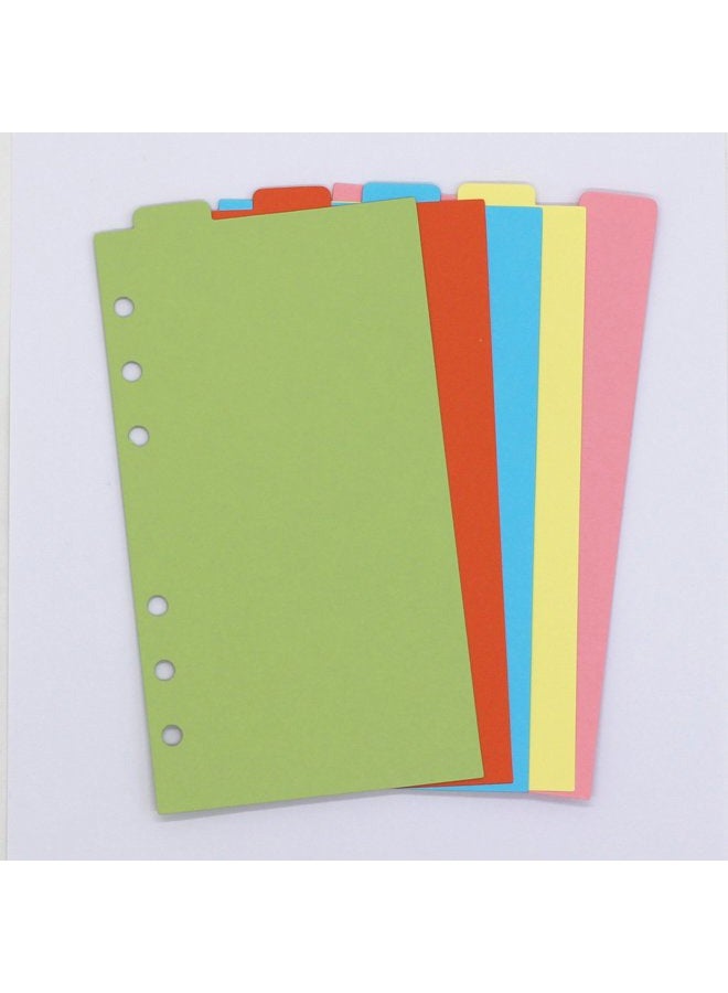 LONG TAO 12 Set A6 6 Holes Durable Colorful Loose Leaf Notebook Write-On Dividers Index Dividers with Clear Binders - Image 5
