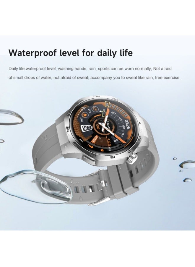 Smart Watch PRO with Bluetooth Call Function (Answer/Make Calls), Fitness Tracking Watch with Sleep Monitoring Function, for iPhone/Android, IP68 Waterproof (Leather Black)