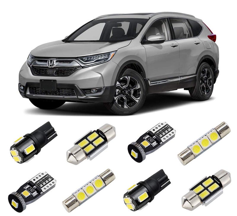 BRISHINE White Interior LED Lights Kit for Honda CRV 2013 2014 2015 2016 2017 2018 2019 2020 2021 Super Bright 6000K LED Interior Light Bulbs Package License Plate Lights and Install Tool