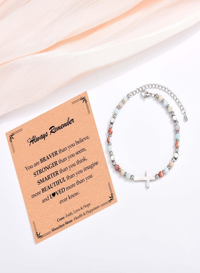FIEEFX Teen Girl Gifts Trendy Stuff Christian Religious Christmas Stocking Stuffers Cross Bracelet for Women Girls Jewelry Valentines Day Easter Baptism Confirmation Holy Communion Birthday Graduation Gifts - Image 3