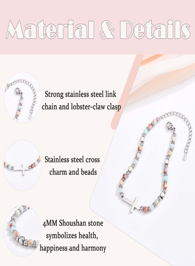FIEEFX Teen Girl Gifts Trendy Stuff Christian Religious Christmas Stocking Stuffers Cross Bracelet for Women Girls Jewelry Valentines Day Easter Baptism Confirmation Holy Communion Birthday Graduation Gifts - Image 4