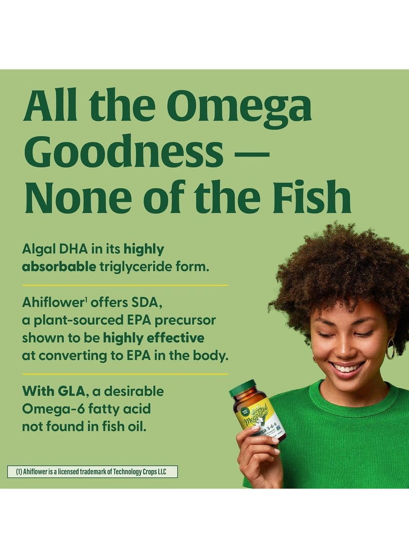 MegaFood Omega 3 6 9 - Ahiflower and Algae oil, Heart, Brain, Vision, and Joint Support, 60 Vegan Capsules, 30 Servings - Image 4