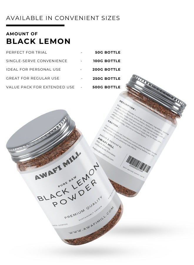 Awafi Mill AWAFI MILL Black Lemon Powder | Dried Lime Powder | Bold & Citrusy Gourmet Seasoning - Image 4