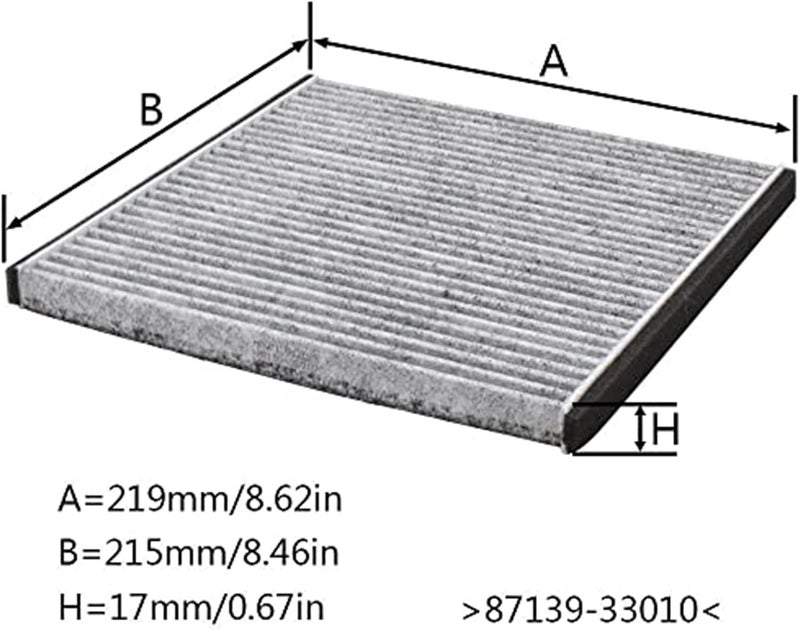 Wivplex Activated Carbon Cabin Air Filter for Toyota and Lexus - Image 2
