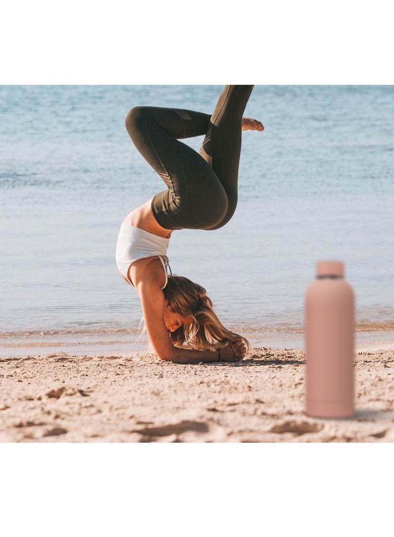 Vichivy Vichivy Stainless Steel water bottle 500 ML - Insulated Flask for Hot & Cold Drinks, Kids-Friendly, BPA-Free - Ideal Thermos for Sports, kids school, gym, work, open spaces Pink  - Image 3