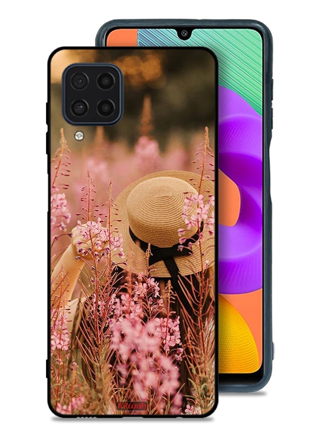 Tolwak Samsung Galaxy M32 4G Protective Case Cover Hat Girl In Flowers - Image 1