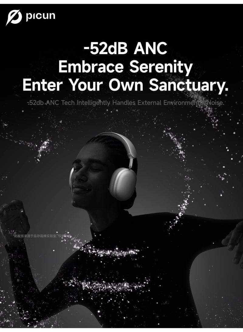 Picun F8 Pro Wireless Headphones 3D Spatial Audio Head Tracking -52dB ANC HIFI Bluetooth Headset ENC HD Mic Low-Latency - Image 4