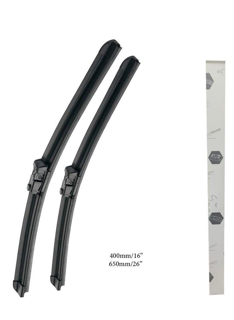 طقم مساحات زجاج الامامى للسيارة خامة عالية الجودة  BMW X1 2016-2021 - Image 2