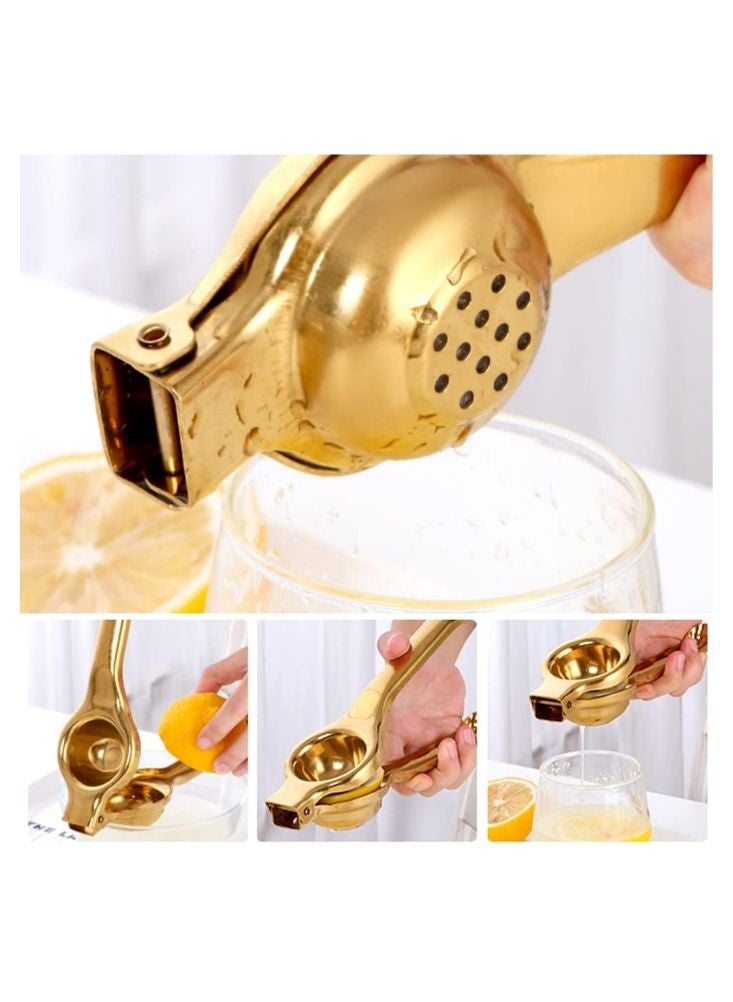 بريميم عصارة الحمضيات الذهبية المعدنية - عصارة يدوية لليمون والبرتقال - Image 2