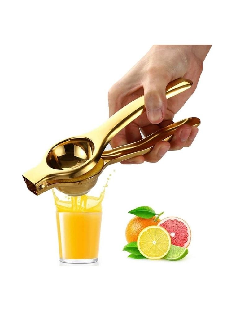 بريميم عصارة الحمضيات الذهبية المعدنية - عصارة يدوية لليمون والبرتقال - Image 1