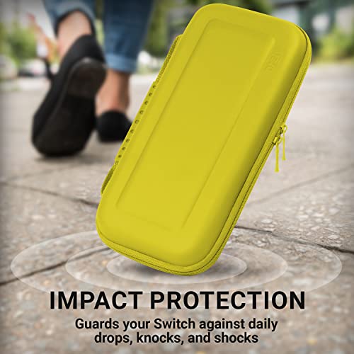 Orzly Carrying Case for Nintendo Switch OLED and Switch Console - Yellow Protective Hard Portable Travel case Shell Pouch for Nintendo Switch Console & Accessories - Image 5