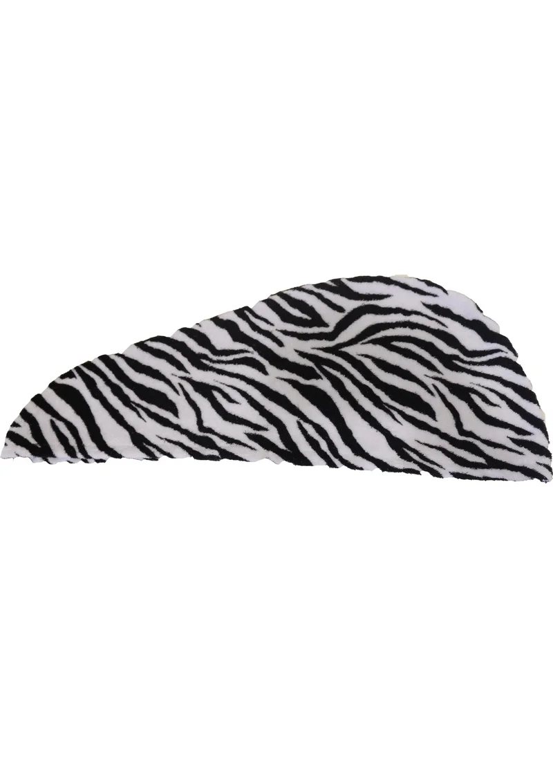 Ender Home Buttoned Hair Drying Cap Printed Curly Head Towel Hair Cap