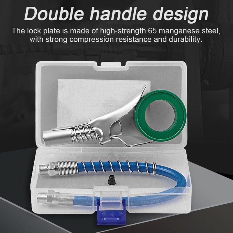 Locking Clamp Type High Pressure Grease Nozzle Double Handle Grease Machine Flat Self-locking Non-leakage Grease Nozzle - Image 2