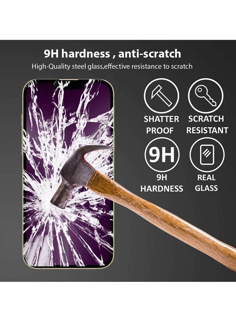 مخطوطات واقي شاشة ممتاز لهاتف IPhone، حماية الخصوصية، حماية نهائية من السقوط، تغطية كاملة ضد التجسس، واقي شاشة 9H+ زجاج مقسى يناسب معظم الحالات (13Pro Max /6.7 بوصة) - Image 4