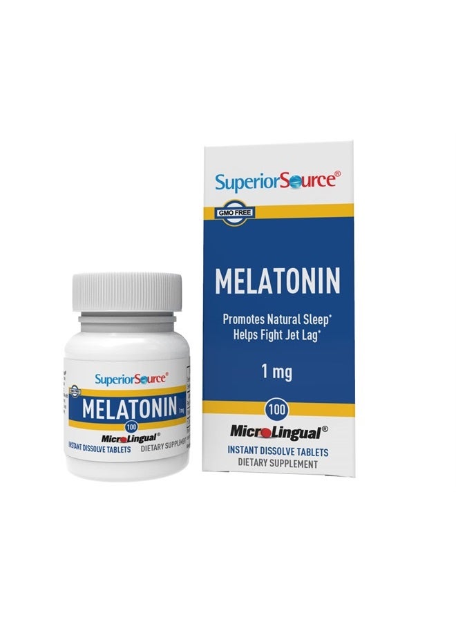 Melatonin 1 mg, Under The Tongue Quick Dissolve Sublingual Tablets, 100 Ct, with Chamomile, Natural Sleep Support, Sublingual Melatonin, for Adults, Non-GMO