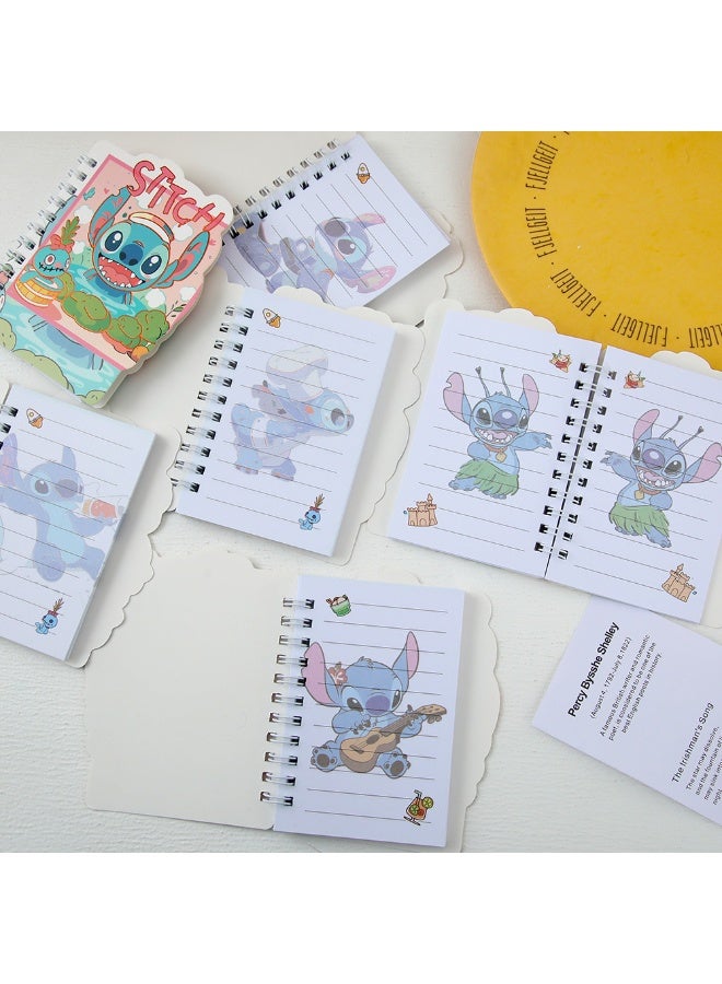 ستيتش دفتر ملاحظات حلزوني غير منتظم الشكل بحجم A7 بتصميم كرتوني إبداعي، دفتر ملاحظات محمول للجيب للطلاب، دفتر ملاحظات غرزة - Image 2