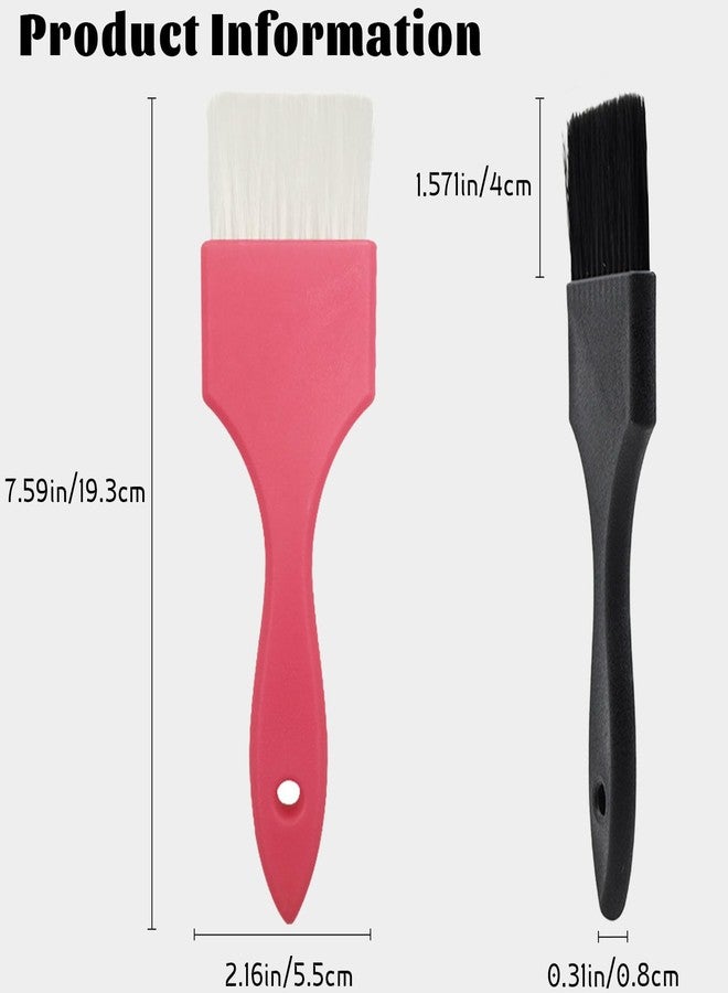 Zoolinn Hair Dye Brush Set – 2 PCS, Balayage & Tint Application Brushes, Ergonomic Handles for Easy Hair Dyeing and Blending, Black & Pink Brushes - Image 5