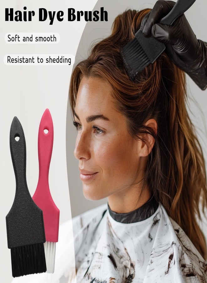 Zoolinn Hair Dye Brush Set – 2 PCS, Balayage & Tint Application Brushes, Ergonomic Handles for Easy Hair Dyeing and Blending, Black & Pink Brushes - Image 2