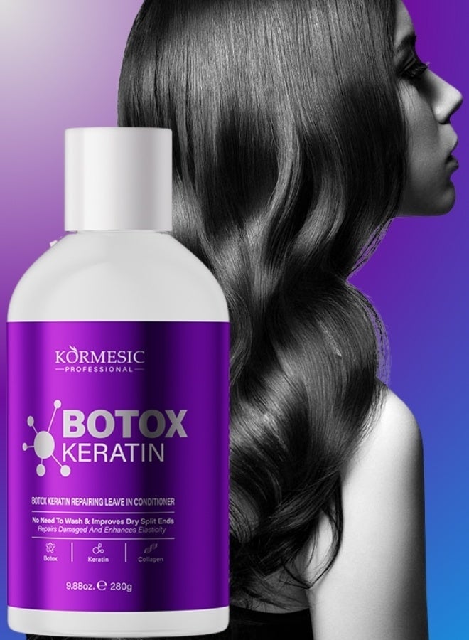 Kormesic بلسم 280 جرام بالبوتوكس والكيراتين لإصلاح الشعر يُستخدم بدون شطف - Image 1