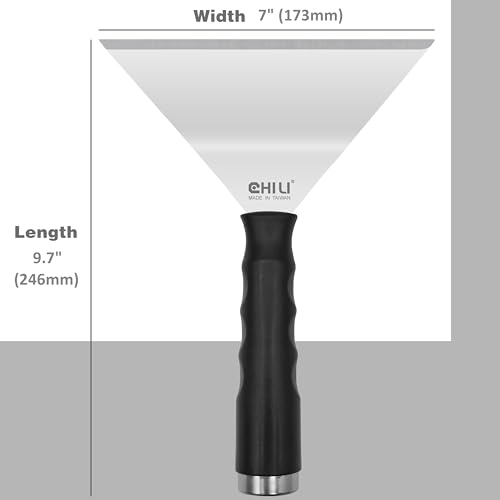 CHILI TOOLS 7" Bent Stainless Steel Chisel Pole Scraper, Overhead Paint Scraper for Wallpaper Ceiling Paint Removal, Made in Taiwan - Image 3