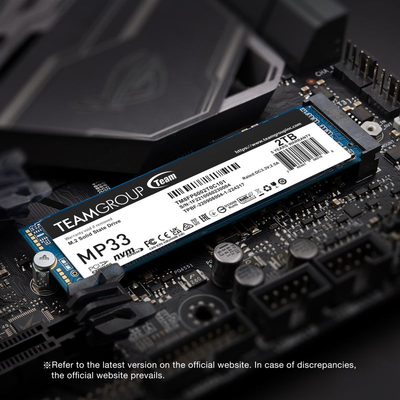 TEAMGROUP MP33 512GB SLC Cache 3DNAND TLC NVMe PCIe Gen3x4 M.2 2280 Internal SSD R/W up to 1700/1400 MB/s Compatible w/ Laptop&Desktop TM8FP6512G0C101 - Image 3