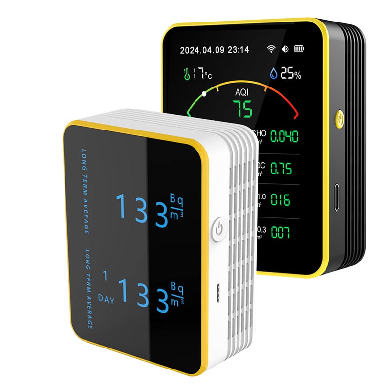 Tuya WiFi15in1 Air Quality Detector Household Portable AQI PM0.3 PM1.0 PM2.5 PM10 CO CO2 TVOC HCHO Tester TFT Display Multifunctional Time Temperature and Humidity Test Meter Versatile Time Clock - Image 2