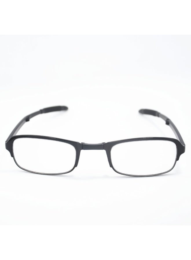 Al Kanzi +1.00D Folding Reading Glasses with Case, High Definition Anti-Fatigue Pocket Reading Glasses, Portable Lightweight Unisex Foldable Readers, Compact Magnifiers for Men Women, Black Frame - Image 5