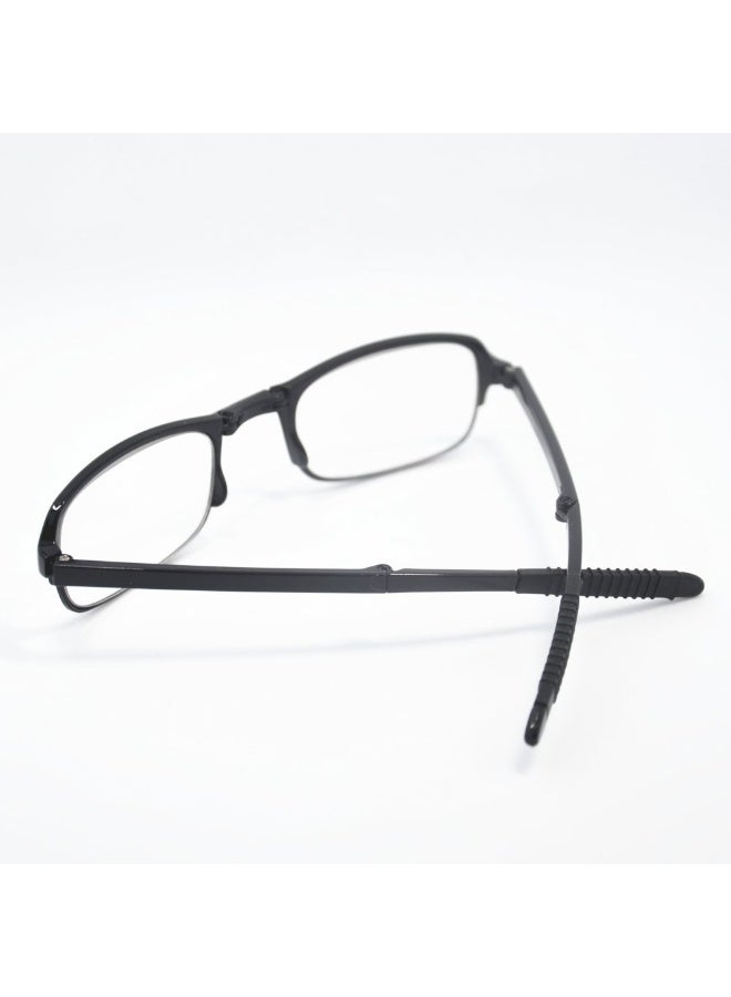 Al Kanzi +1.00D Folding Reading Glasses with Case, High Definition Anti-Fatigue Pocket Reading Glasses, Portable Lightweight Unisex Foldable Readers, Compact Magnifiers for Men Women, Black Frame - Image 4
